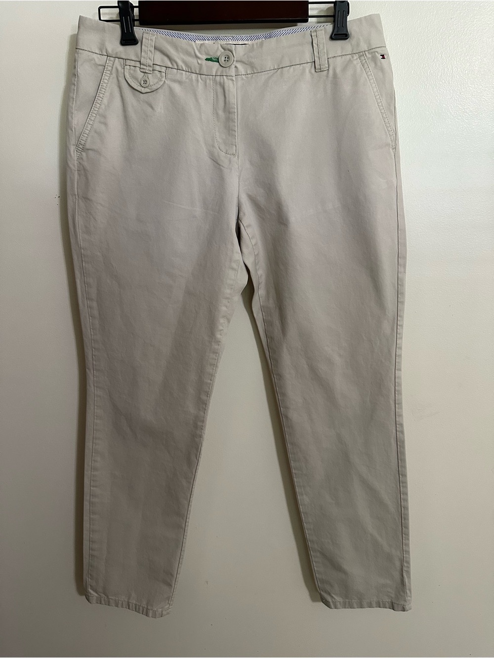 Tommy Hilfiger Women's Skinny Ankle Chino Pants - Light Khaki - Picture 5 of 6